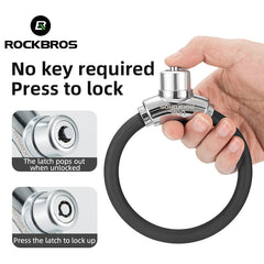 ROCKBROS Bike Cable Lock Portable Bicycle Lock Anti Theft Cable Lock