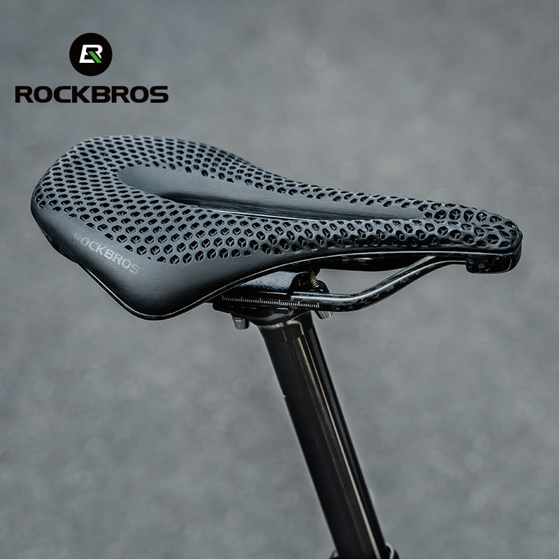 ROCKBROS Bicycle Saddle 3D Printed Saddle Shock Absorption Lightweight MTB Road Bike Seat Riding Equipment
