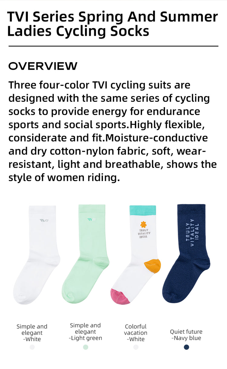 ROCKBROS TVI Women's Cycling Socks Cotton Breathable Comfortable