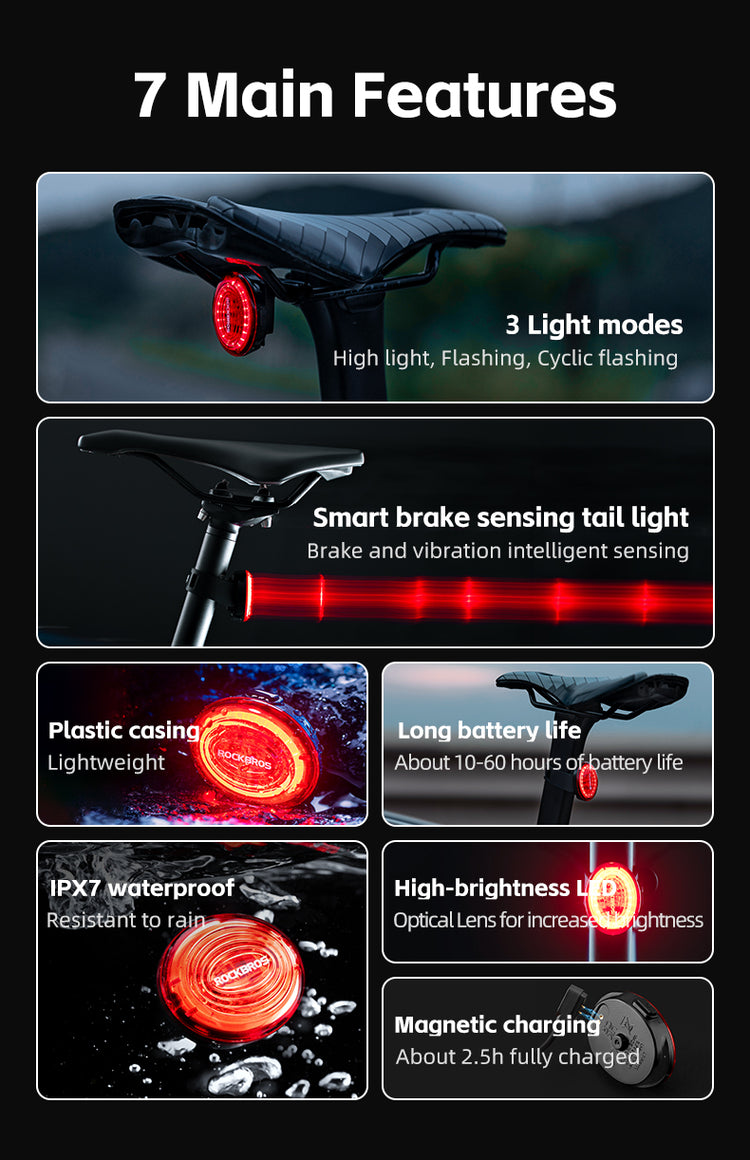 ROCKBROS Bike Saddle Mount Tail Light