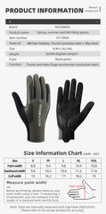 ROCKBROS Mountain Bike Gloves for Mens Cycling Glove Touch Screen Anti-Slip MTB Road Biking Gloves Breathable Full Finger Bicycle Gloves for Outdoor Sports