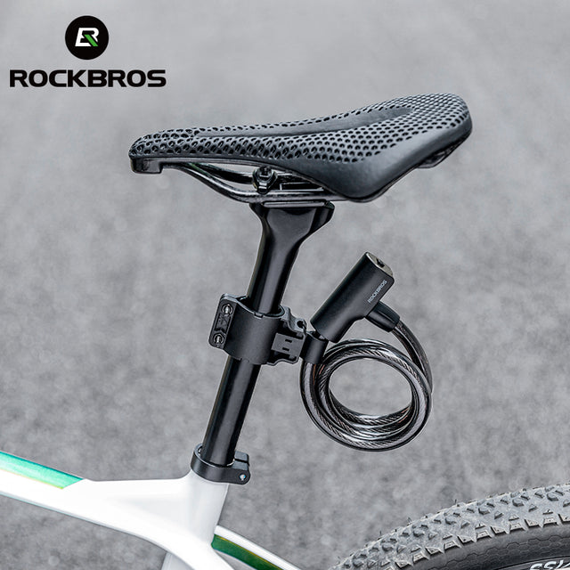 ROCKBROS Bicycle Stell Cable Lock Security Anti-theft Portable Key Lock for MTB Road Bike Motorcycle Lock