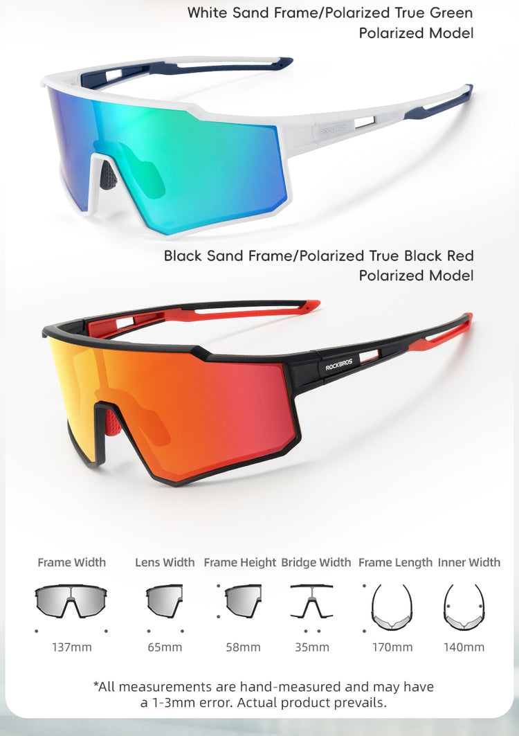 ROCKBROS Cycling Sunglasses Photochromic/Polarised Bicycle Riding Sports Glasses UV400