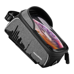 ROCKBROS Mobile Phone Bag Bike Bicycle Cycling Frame Bag Waterproof Touch Screen Fit 6.5in