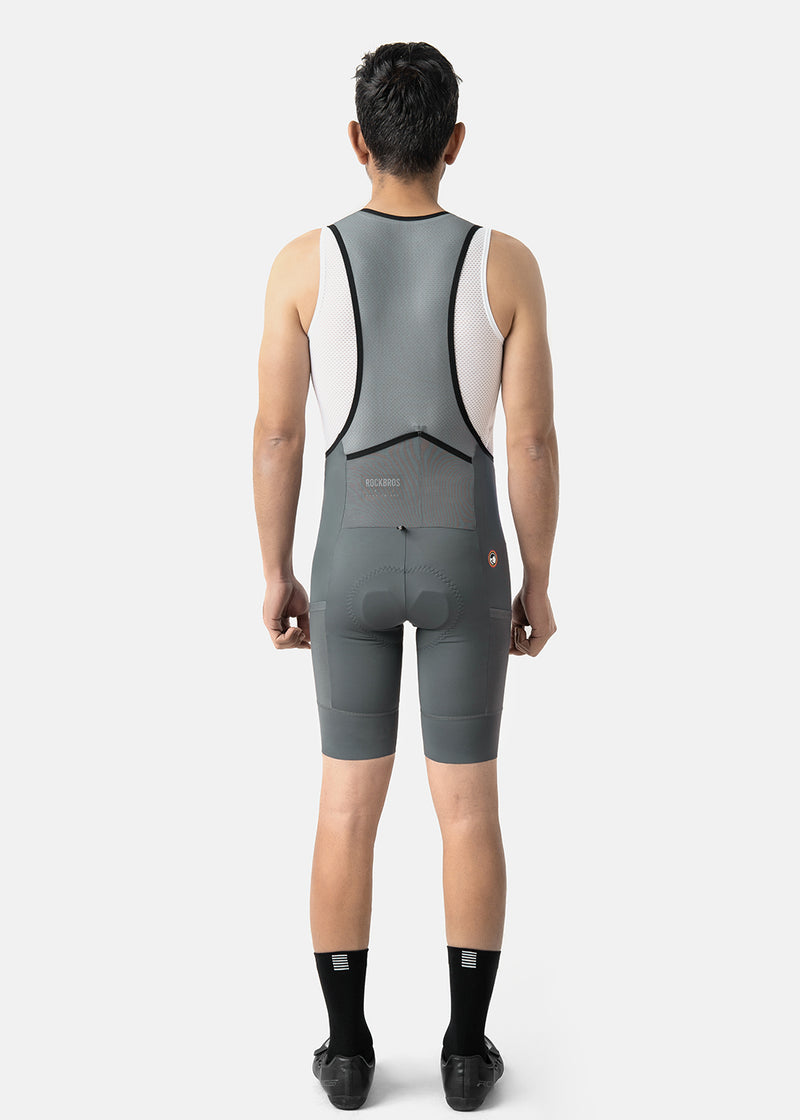 【ROAD TO SKY】by ROCKBROS Men's Cycling Bib Shorts in Grey