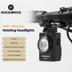 ROCKBROS Waterproof Bicycle Headlight 800LM Hanging Style