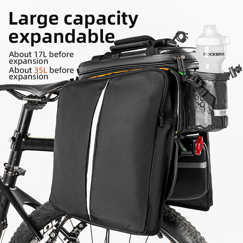 ROCKBROS Deluxe Bicycle Pannier Bike Bag with Extendable Compartments