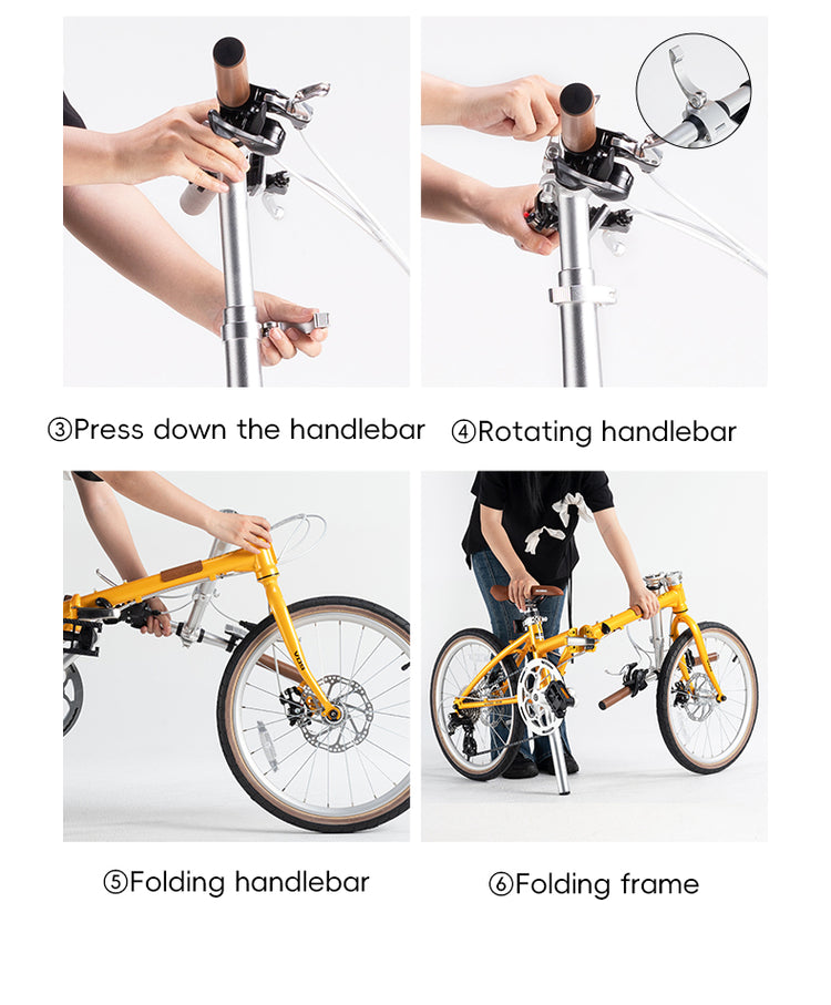 ROCKBROS VDS 20 Inch Folding Bike 8 Speed 11-32T Cassette Disc Brake