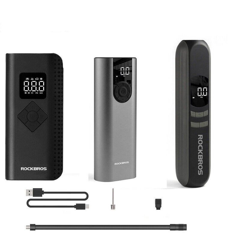 ROCKBROS Electric Bike Pump with Digital Display Schrader/Presta Valve