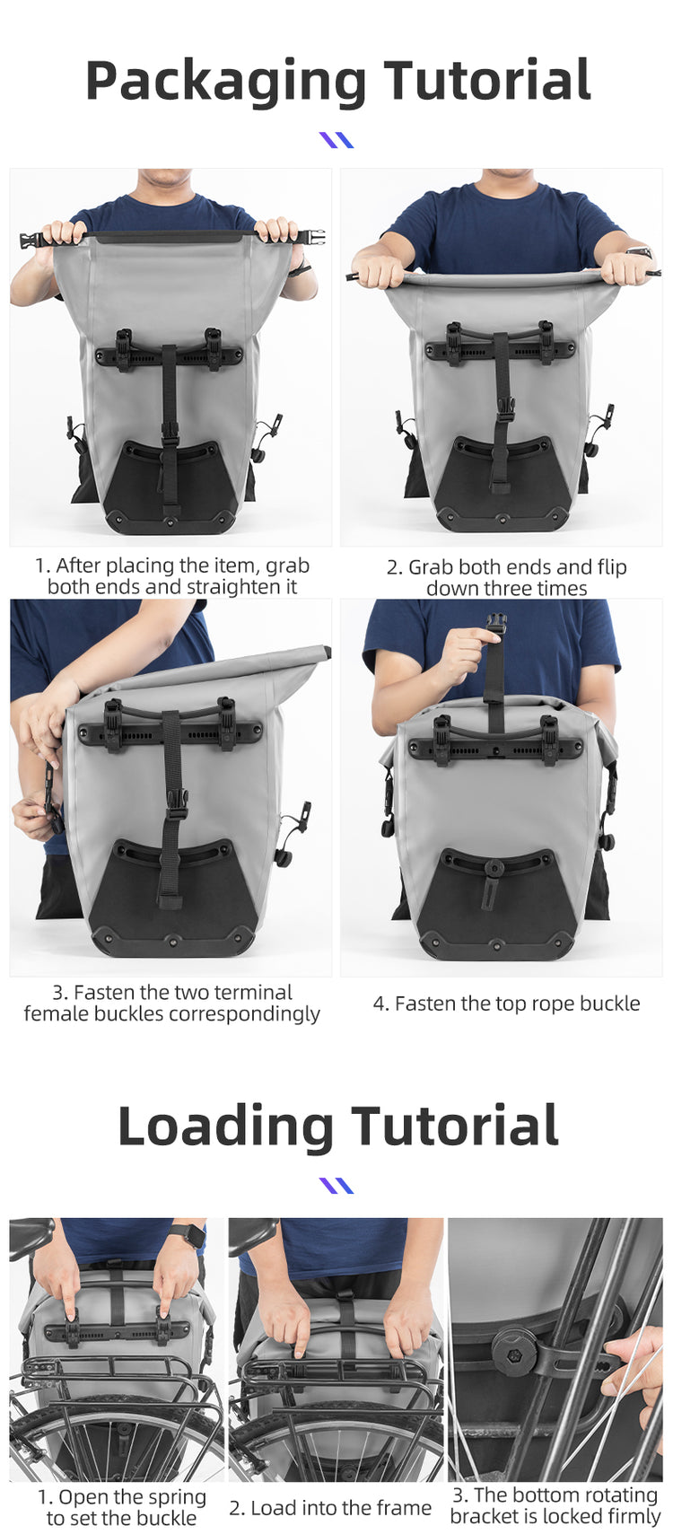 ROCKBROS Deluxe Large Capacity Bicycle Saddlebag in Various Colours