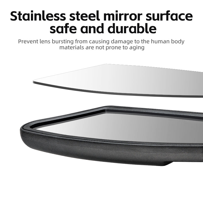 ROCKBROS Bike Mirrors Handlebar Mount Rearview Mirror HD Blast-Resistant All-round Angle Adjustable Retractable