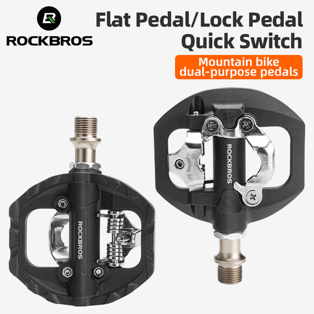 ROCKBROS Bicycle Lock Pedals SPD For Shimano MTB Road Sealed Bearing Cleats