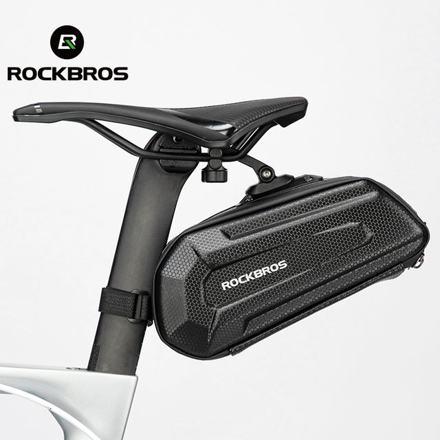 ROCKBROS Bike,Bicycle Saddle Bag Under Seat 3D Hard Shell Bike Seat Bag with Silver Reflective Strip Bike Bag for Mountain Road Bikes, Quick Release 1.7L