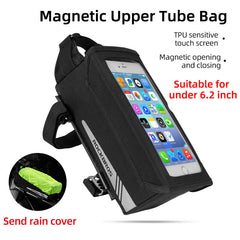 ROCKBROS Bicycle Phone Bag 1.3L 6.2in Magnetic Frame Bag Bike Pouch