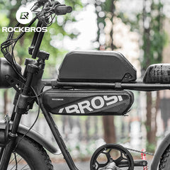 ROCKBROS E-Bike Bag top Tube Front Frame Bag Black Waterproof 4.5L Beam Storage Package