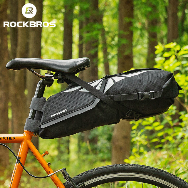 ROCKBROS Bike Saddle Bag Foldable 8L Waterproof Bicycle Seat Bag Tail Bag
