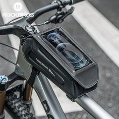 ROCKBROS Bicycle Phone Bag 1.7L 6.8in Waterproof Bike Cycling Frame Bag Top Tube Bag