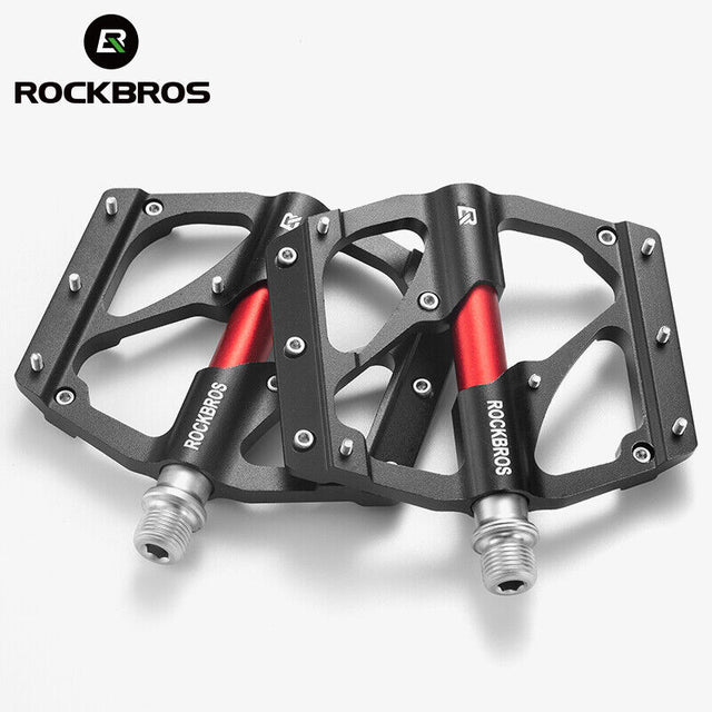 ROCKBROS Super Lightweight Bike Pedals in Black or Red (Pair)