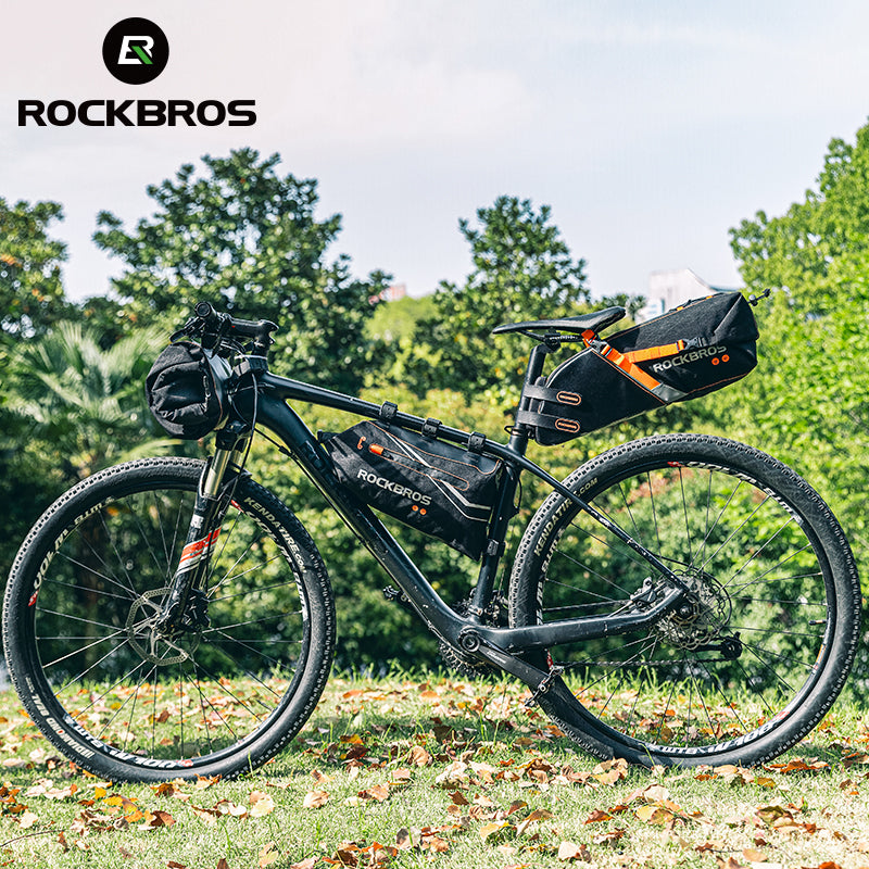 ROCKBROS Bike Bags Reflective Waterproof Large Capacity Bag Foldable Saddle Bags 10L