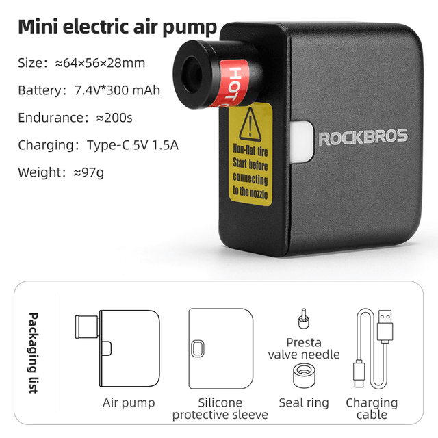 ROCKBROS Mini Electric Bike Pump AS1