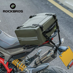 ROCKBROS Motorcycle Seat Bag Luggage Pannier Dry Bag Tail Bag Waterproof 30L Universal MotorBike Bag Army Green
