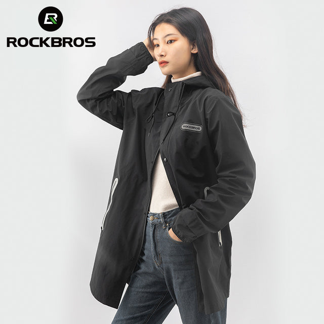 ROCKBROS Long Raincoat Waterproof Bicycle Bike Rainwear Bicycle Motorcycle Commuter Cycling Raincoat For Men Women
