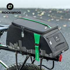 ROCKBROS Bicycle Carrier Bag Large Capacity for Travel MTB Rack Bag Rear Seat Pannier Bag With Rain Cover