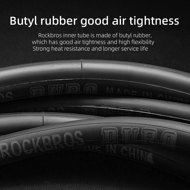 ROCKBROS Bicycle Tyre Tubes MTB Road Bike Inner Tubes 26/27.5in*1.95/2.125 700x23/25C 28/32C