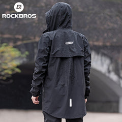 ROCKBROS Long Raincoat Waterproof Bicycle Bike Rainwear Bicycle Motorcycle Commuter Cycling Raincoat For Men Women
