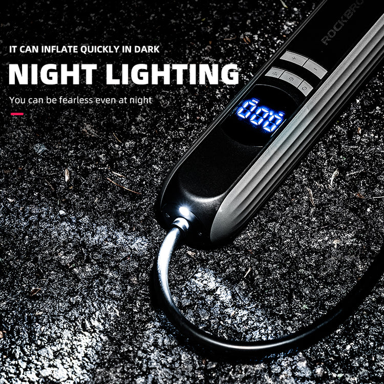 ROCKBROS Electric Bike Pump with Digital Display Schrader/Presta Valve