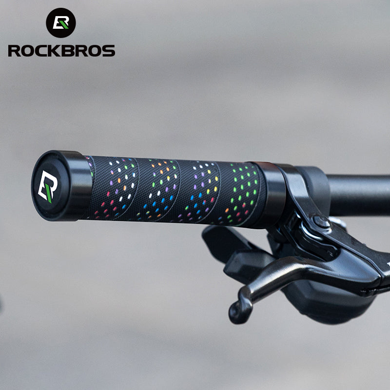 ROCKBROS Bicycle Handlebar Cover Mountain Bike Handlebar Locking Anti-skid Handlebar Grips PU Handle Grip Accessories
