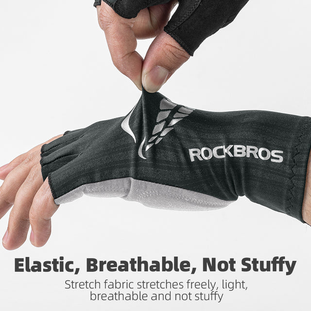 ROCKBROS Bicycle Bike Cycling Gloves Fingerless Shockproof Lightweight