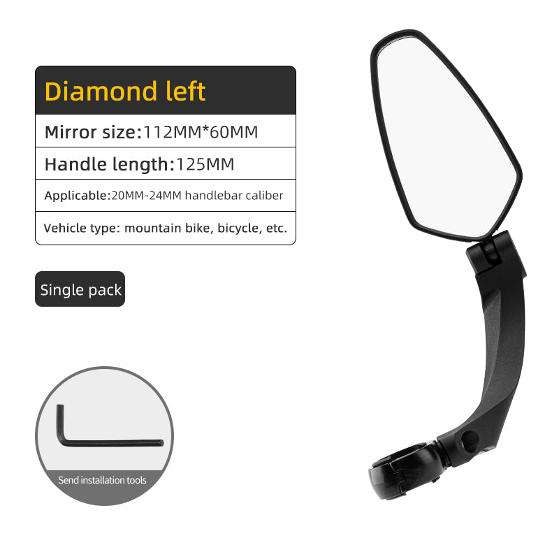 Handlebar rear view mirror best sale