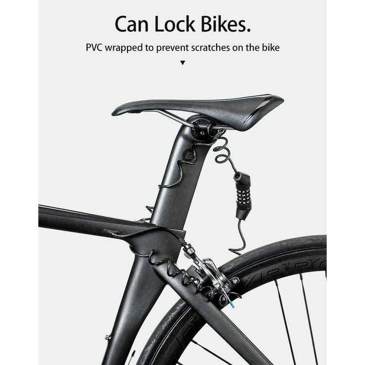 JIN Bicycle Cable Lock Bike Anti-theft Lock Mini 1.5m Bicycle Security Password