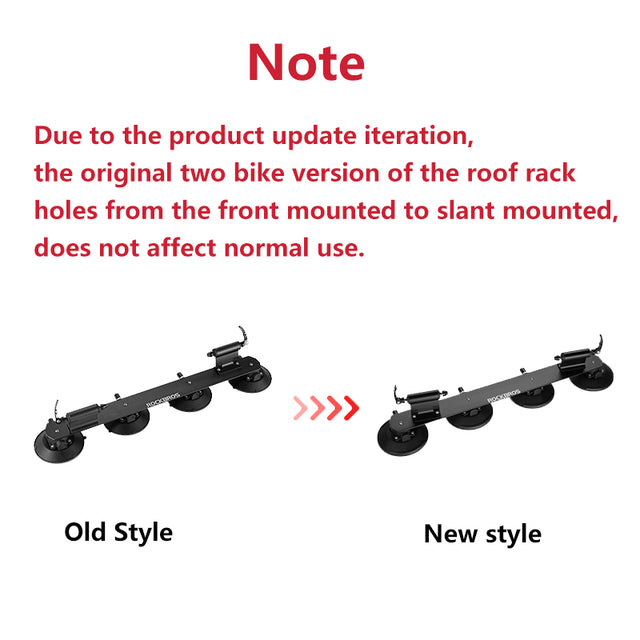 ROCKBROS Suction Cup Car Roof Rack for 2 Bikes