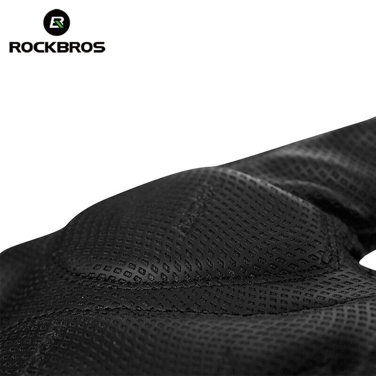 ROCKBROS Bicycle Cycling Gloves Fingerless Shockproof Breathable Leather Gloves