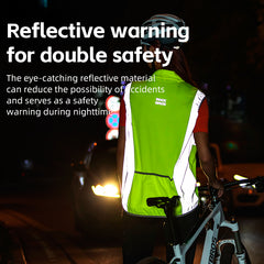Rockbros Cycling Jacket Unisex Reflective Vest Breathable Night Running Vest Cycling Safety Warning