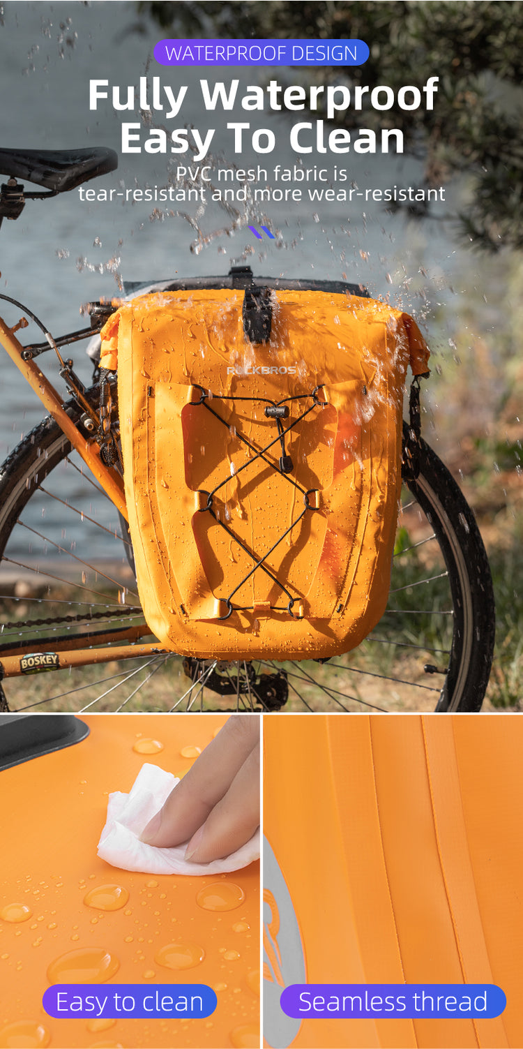 ROCKBROS Deluxe Large Capacity Bicycle Saddlebag in Various Colours