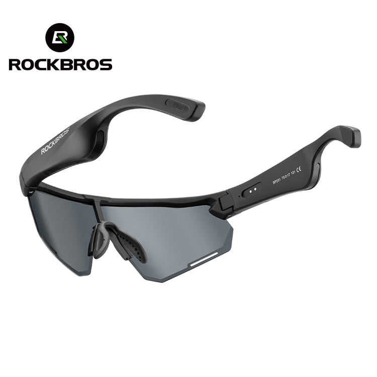 ROCKBROS Bluetooth Polarized Sunglasses Music Speaker Cycling Glasses Outdoor Sport