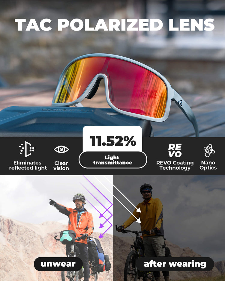 ROCKBROS Cycling Sunglasses Photochromic/Polarized Sports Glasses UV400