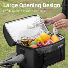 ROCKBROS Bike Trunk Cooler Bag Panniers Bicycle Rack Rear Seat Carrier Bag Insulated Bicycle Commuter Shoulder Bag 11L Storage Luggage Bags Cycling Accessories e-Bike Cargo Travel