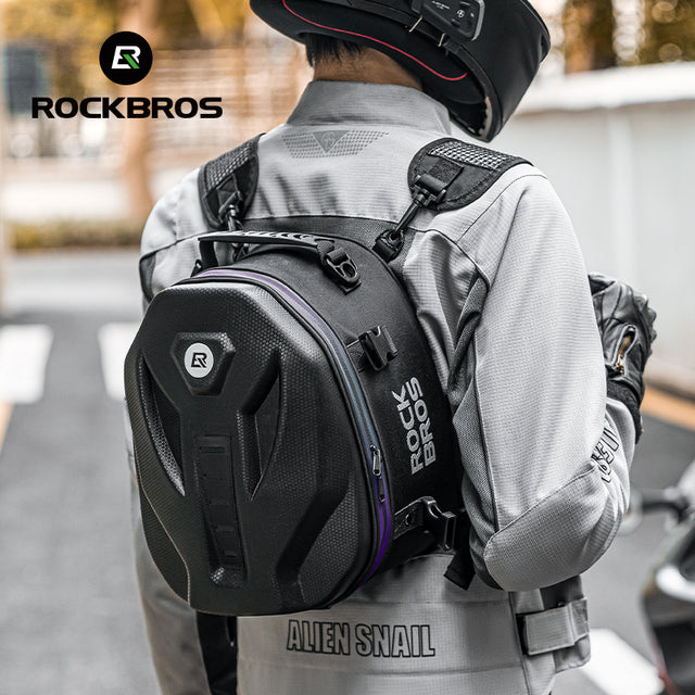 ROCKBROS Motorcycle Motorbike Saddle Seat Tail Bag Backpack Hard Shell 12.5L