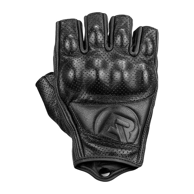 ROCKBROS Motorcycle Riding Gloves Fingerless Leather Shockproof Breathable Non-Slip