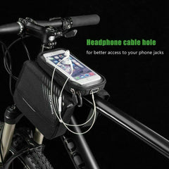 ROCKBROS Bicycle Phone Holder Bag 6.0in MTB Bike Frame Bag Cycling Top Tube Bag