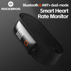 ROCKBROS Smart Heart Rate Monitor Belt Chest Strap ANT+ Bluetooth IP67 USB-C