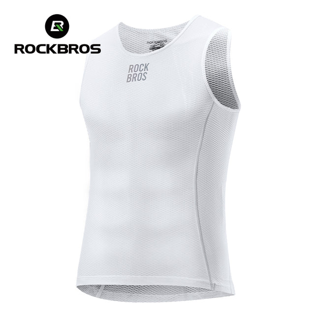 ROCKBROS Men Cycling Base Layer Sweat Wicking Stretch Breathable Sporty Vest
