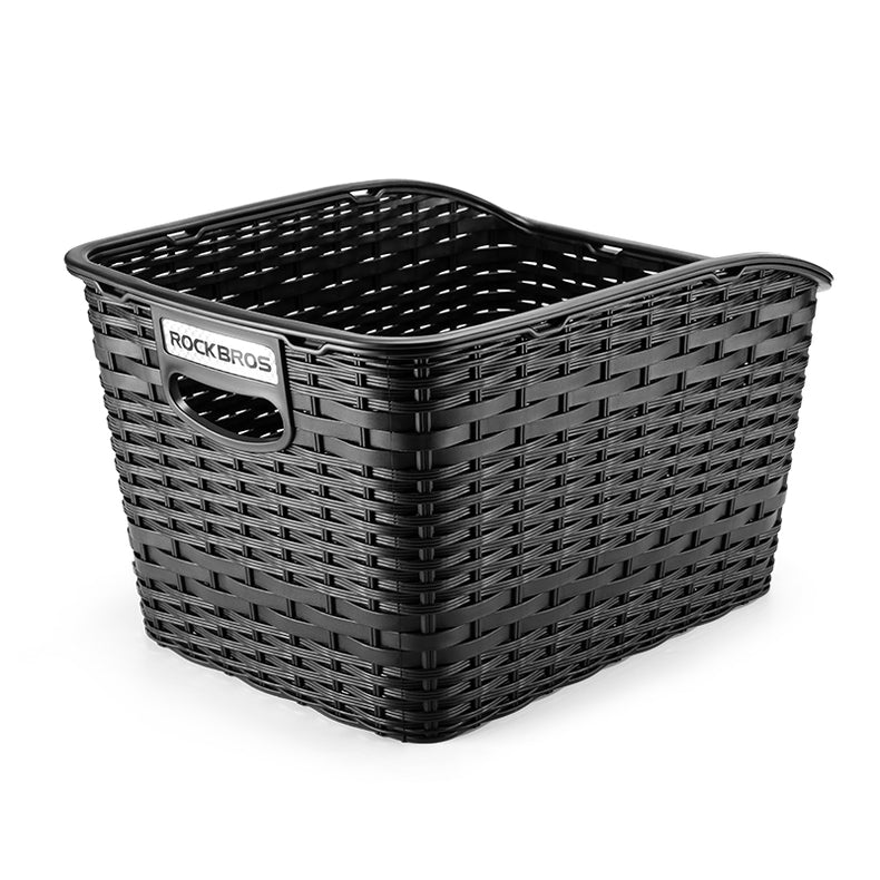 ROCKBROS Rear Shelf Basket Practical Durable Big Capacity Anti-Extrusion Portable Strong Resilience Pet Vegetable Rear Basket Frame Telescopic Cover Commuter Bike MTB
