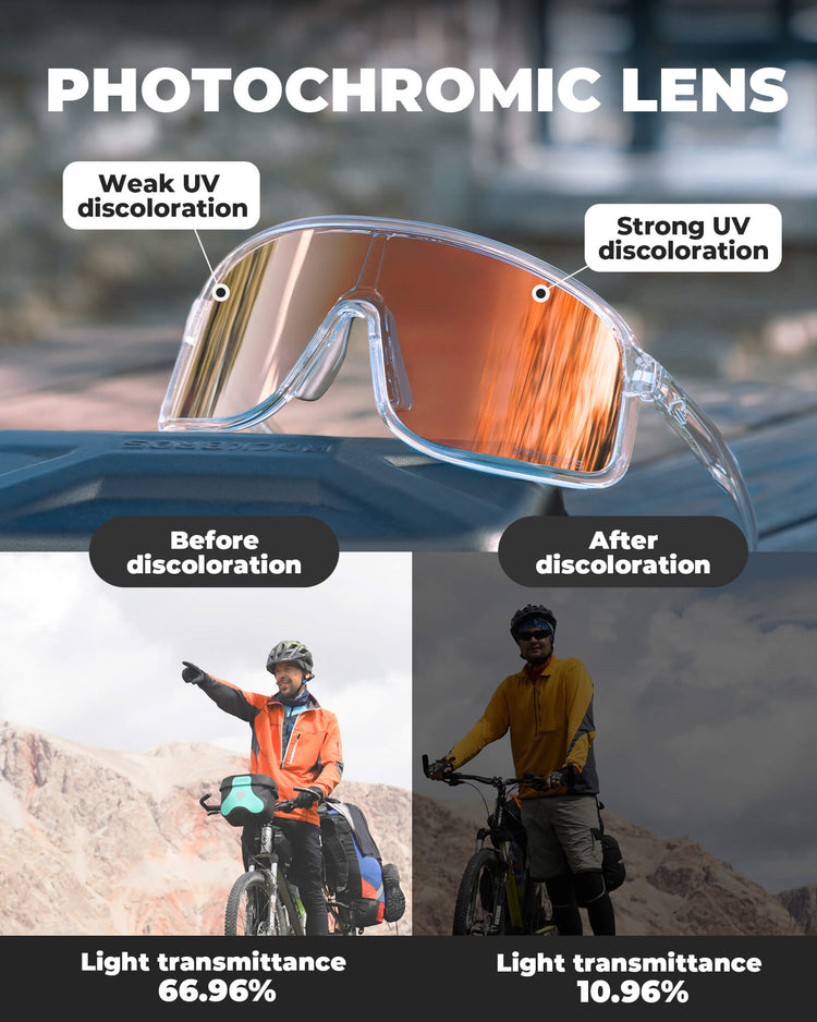 ROCKBROS Cycling Sunglasses Photochromic/Polarized Sports Glasses UV400
