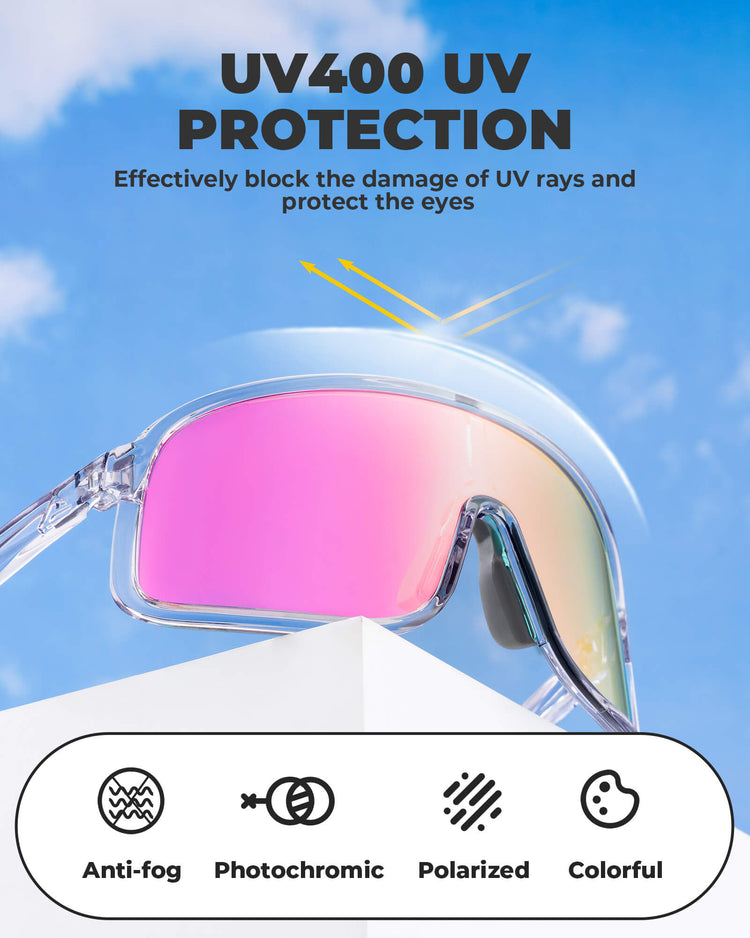 ROCKBROS Cycling Sunglasses Photochromic/Polarized Sports Glasses UV400