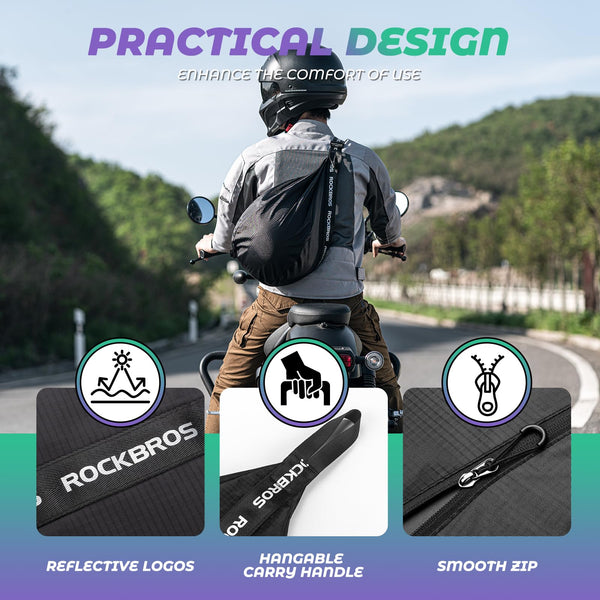 ROCKBROS Helmet Bag for Motorcycles & Bicycles Waterproof Backpack 6-7L